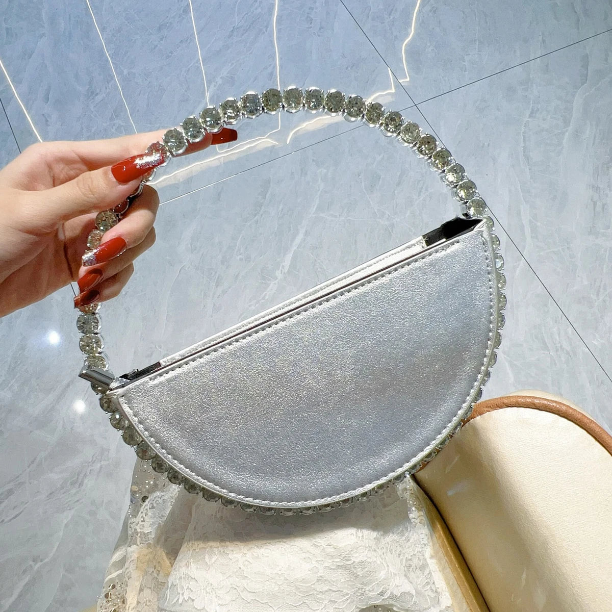 Round Diamond Shaped Handbag