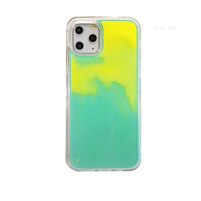 Moving Sand Luminous Phone Case For iPhone
