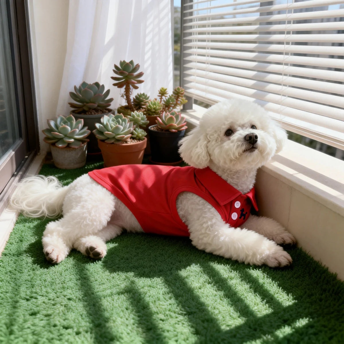 Solid Color Pet Polo Shirt Vest