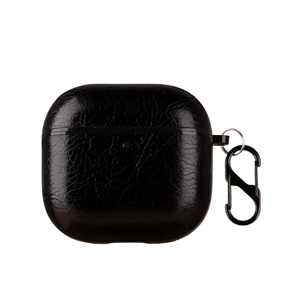 PU Leather Earphone Case For Apple AirPods With Keychain