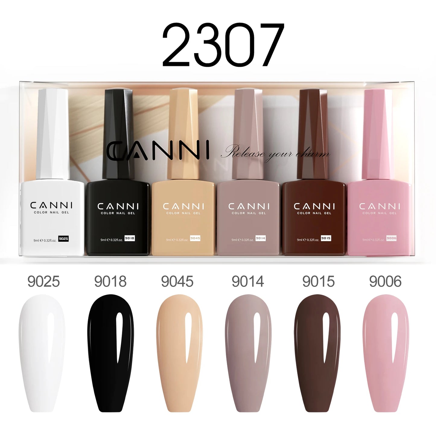 2/6pcs/kit CANNI HEMA FREE Nail Gel Polish Kit Semi Permanent
