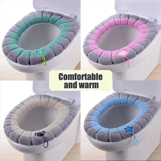 Stitched Color Portable Knitted Toilet Mat