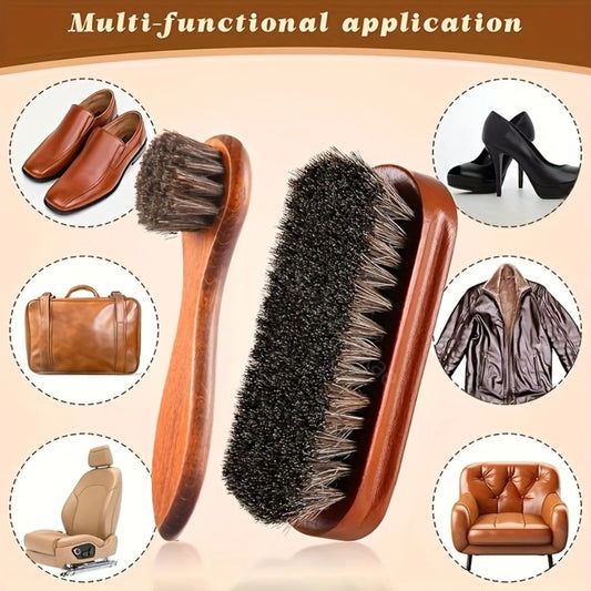 Horsehair Shoe Brush Kit