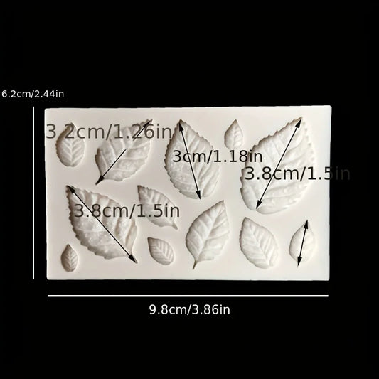 3D Rose Leaf Silicone Fondant & Chocolate Mold