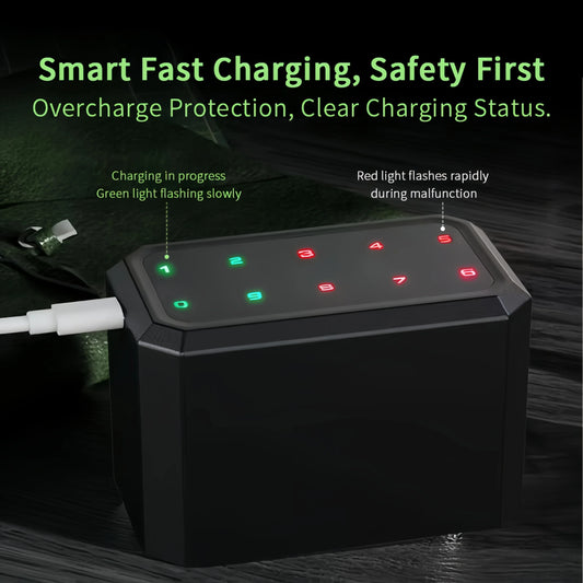 10-Slot Lithium Battery Charging Station