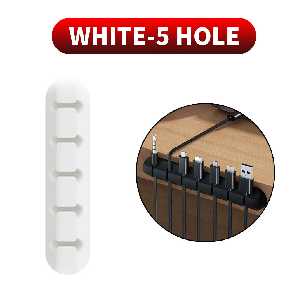 Adhesive Silicone Cable Holder Clips