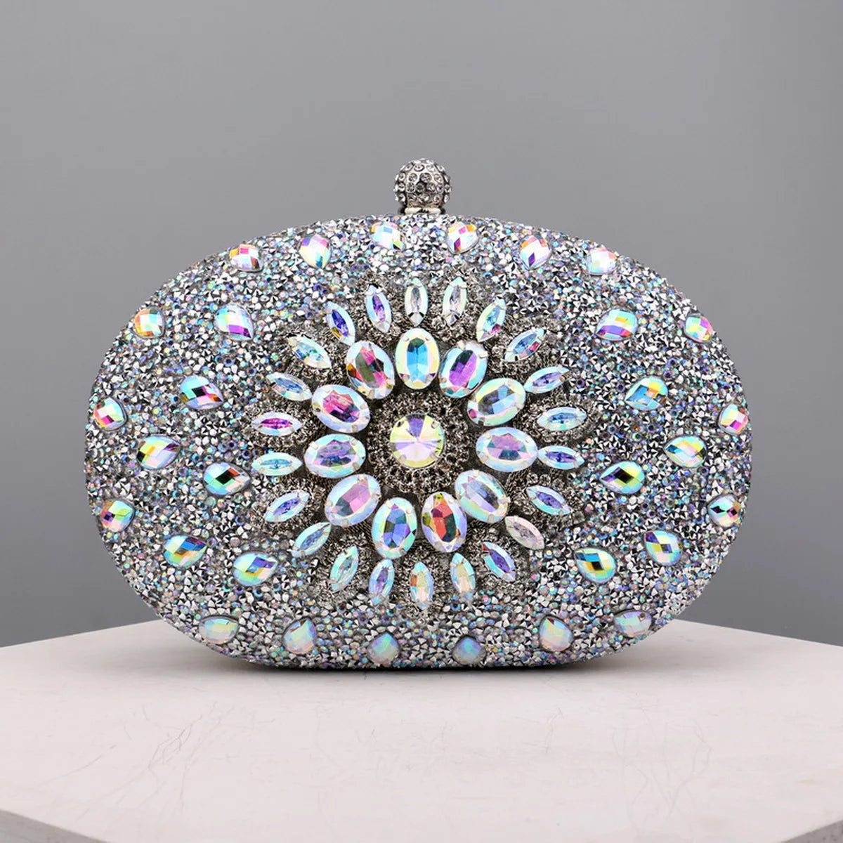 Flower Rhinestones Evening Bag
