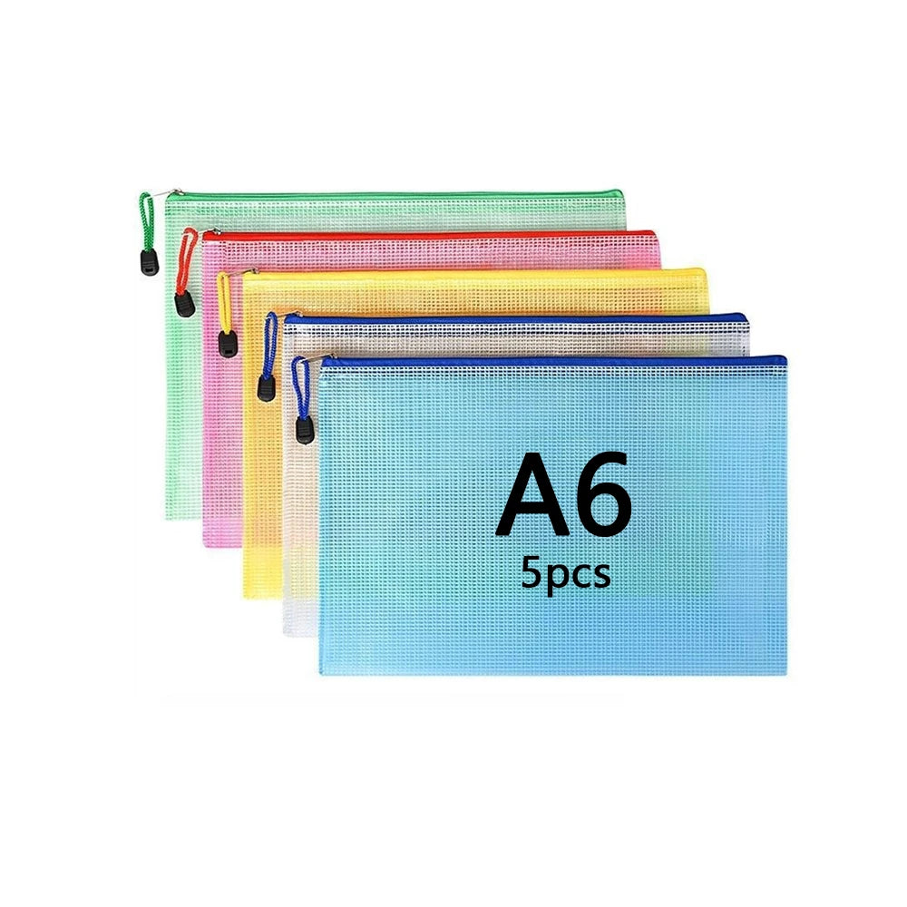 Mesh Zipper Document Pouch Set