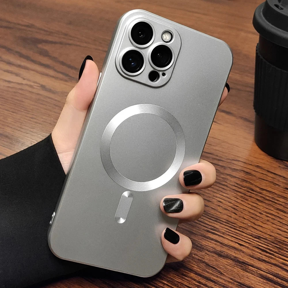Luxury Matte Magnetic Phone Case For iPhone