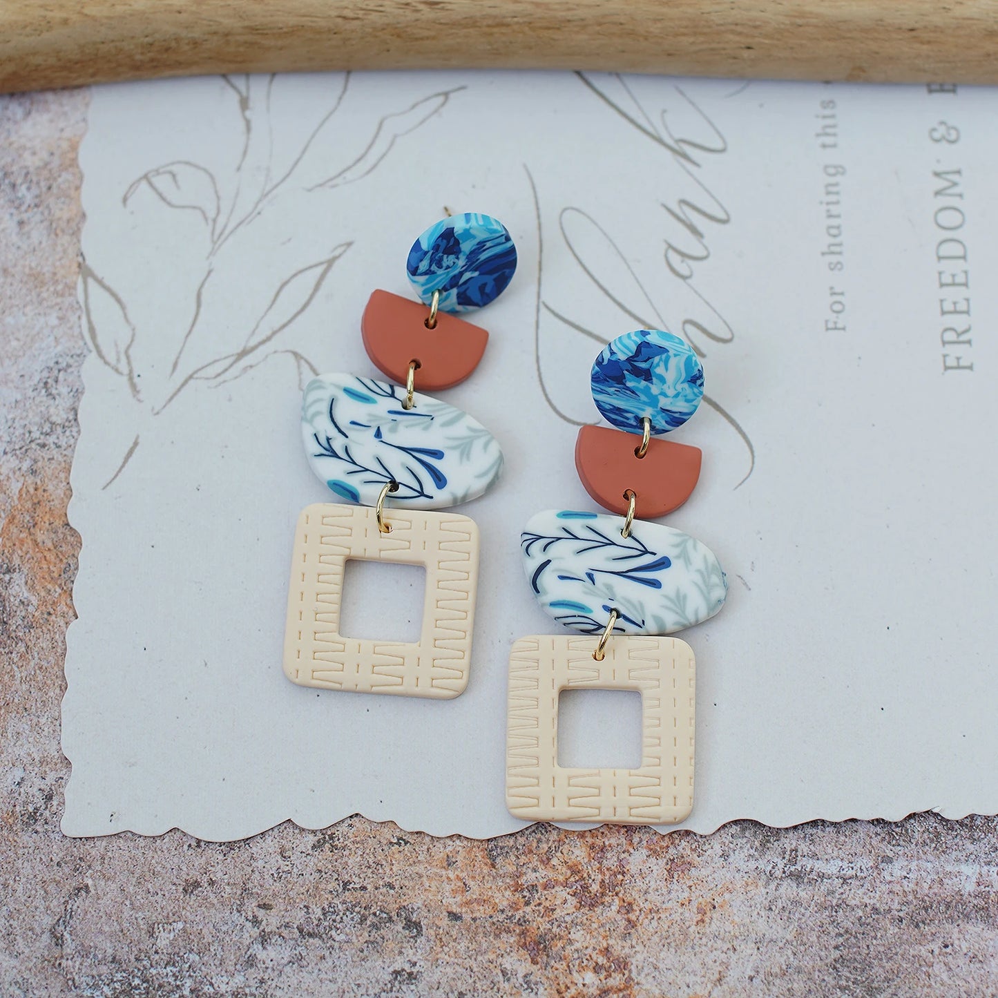 Bohemian Vintage Earthy Tone Earrings