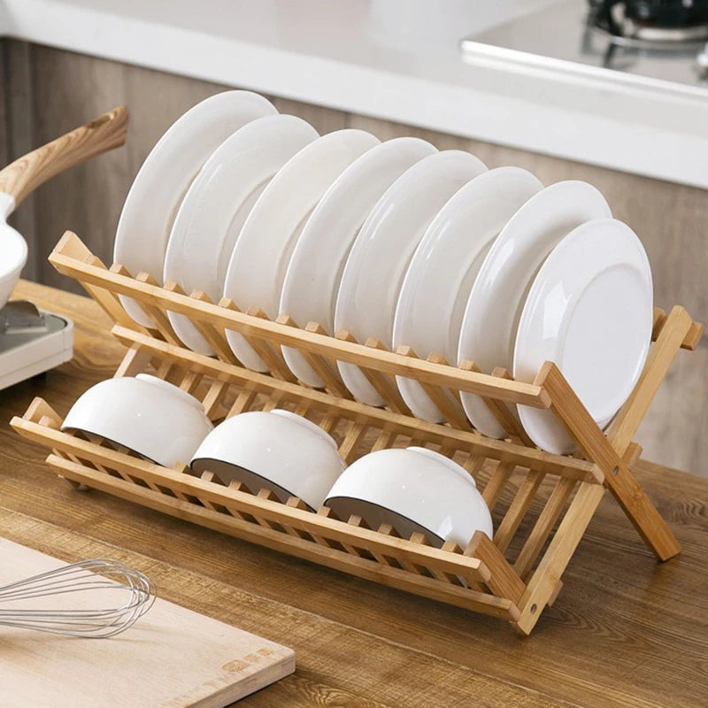 2 Tier Folding Dish Drainer