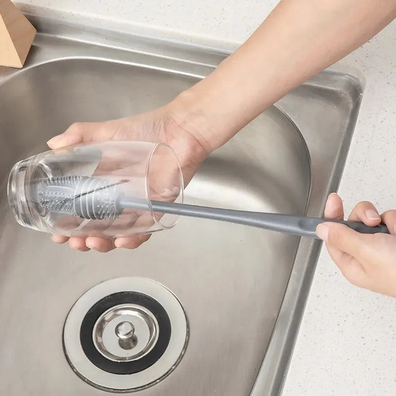 Long Handle Silicone Bottle Brush