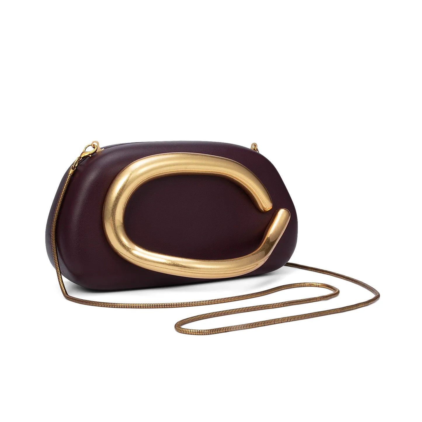 Oval Handle Box Crossbody Bag