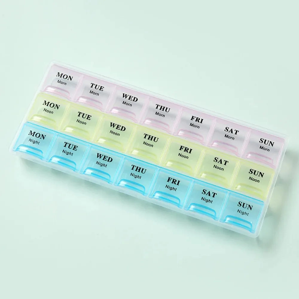 7 Day Pill Organizer Box 28 Compartments