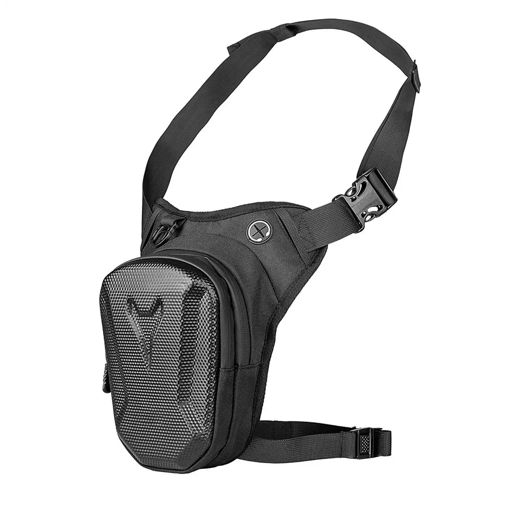 Hard Shell Motorcycle Leg & Waist Bag with Phone Storage