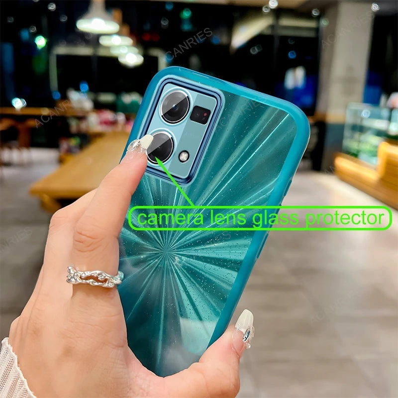 Glitter Gradient Silicone Case For Oppo Reno 7 4G 8 Z 5G Pro T Lite