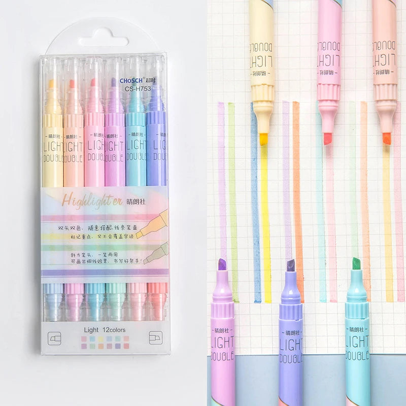 KissButy 6Pcs/Set Highlighter Pen