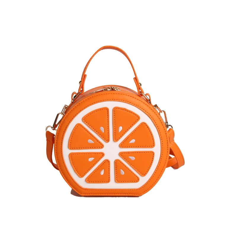 Citrus Slice Round Crossbody Bag