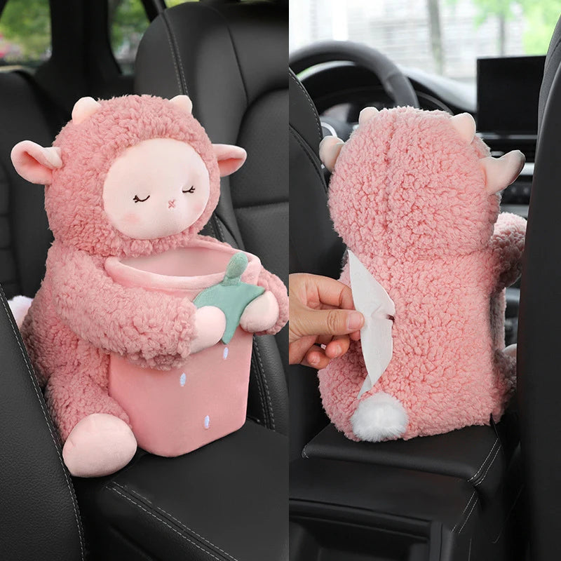 Cute Car Tissue Box 2 In 1Cartoon Holder