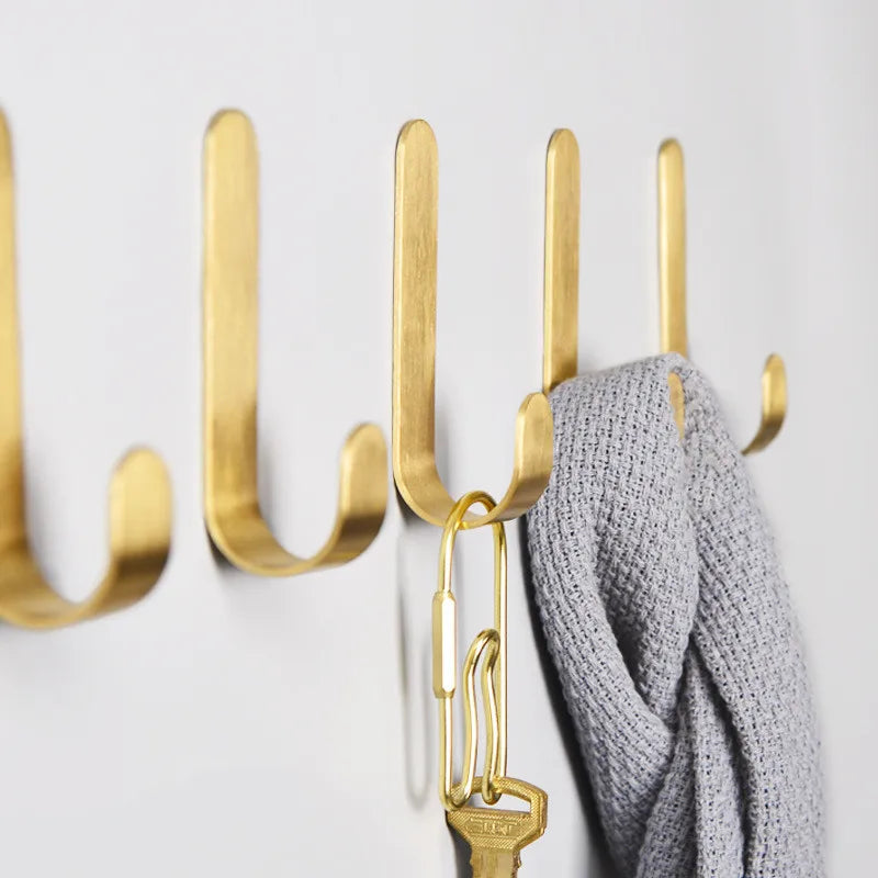 1-5pcs Brass Wall Hooks