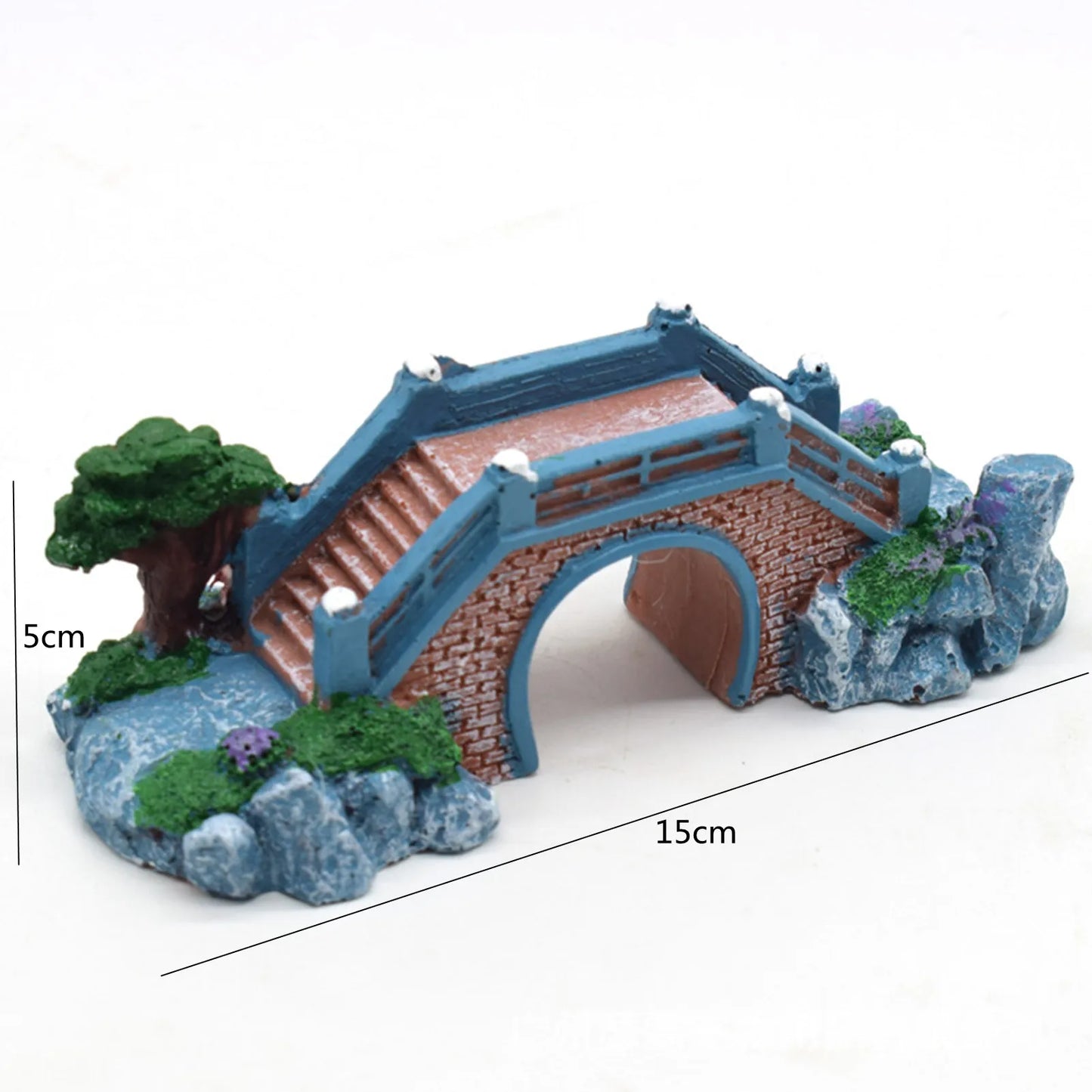 Fish Tank Artificial Bridge Resin Landscape Decoration