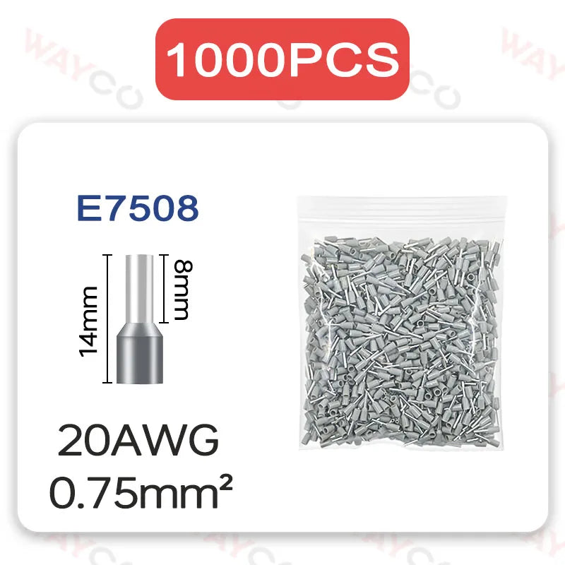 1000Pcs Terminals Electrical Wire Cable Connectors