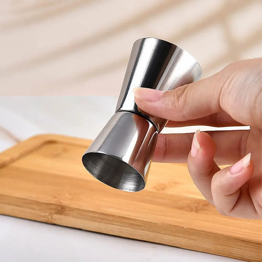 15/30ml or 25/50ml Stainless Steel Cocktail Shaker Measure Cup