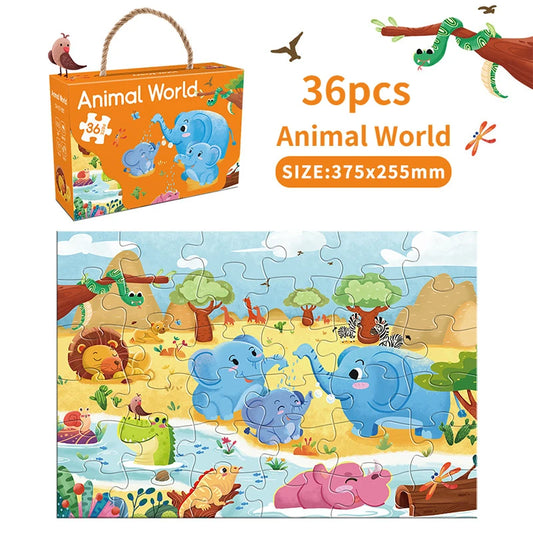 36pcs Carrying Jigsaw Puzzle