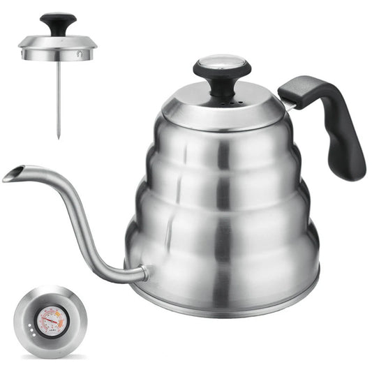 Gooseneck Coffee Kettle with Built-In Thermometer – 1L & 1.2L