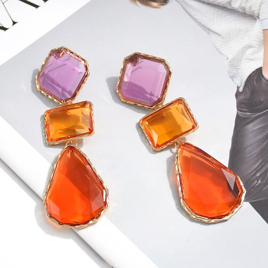 Bohemian Multicolored Drop Earrings