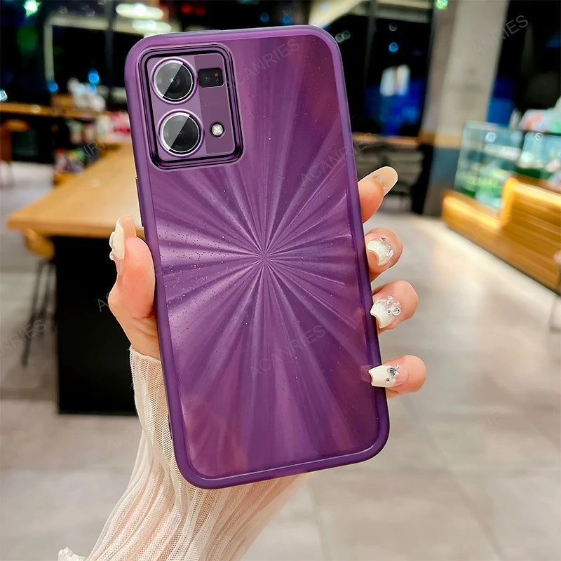 Glitter Gradient Silicone Case For Oppo Reno 7 4G 8 Z 5G Pro T Lite