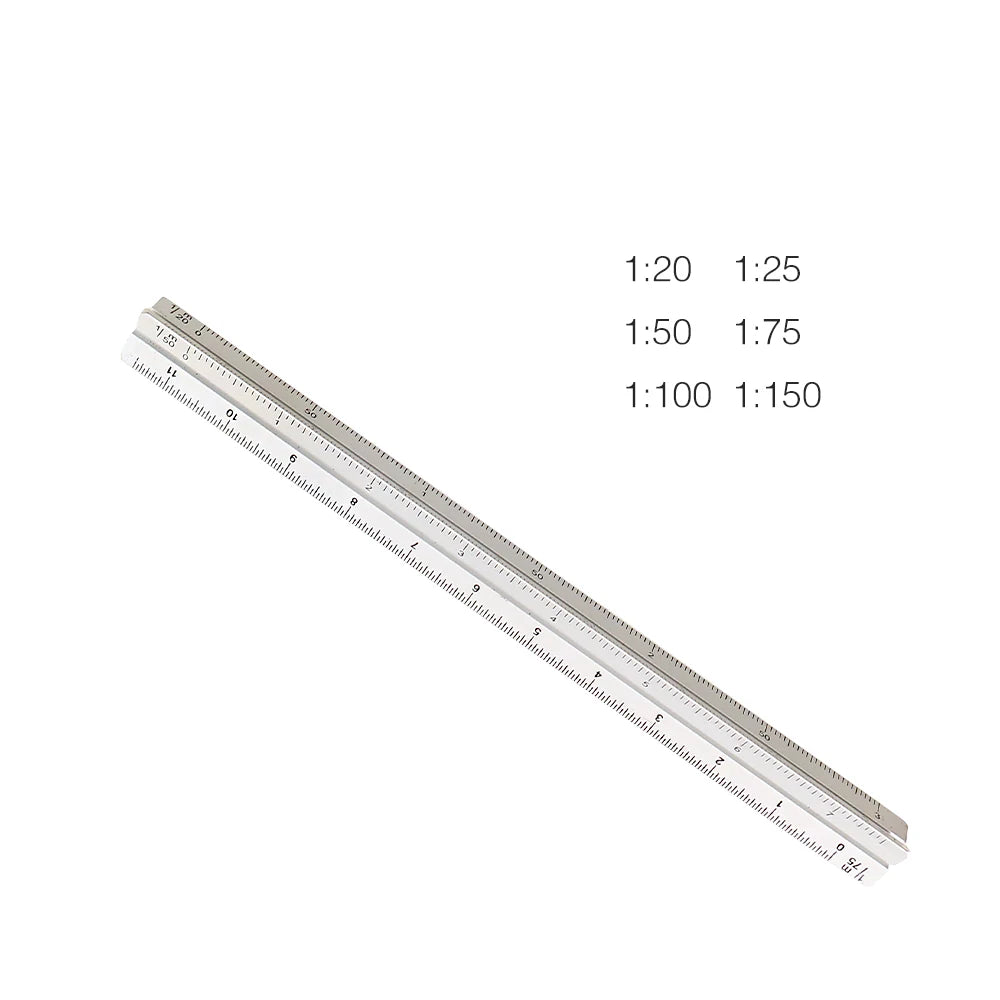 TUTU Colorful 15cm Aluminum Triangular Scale Ruler