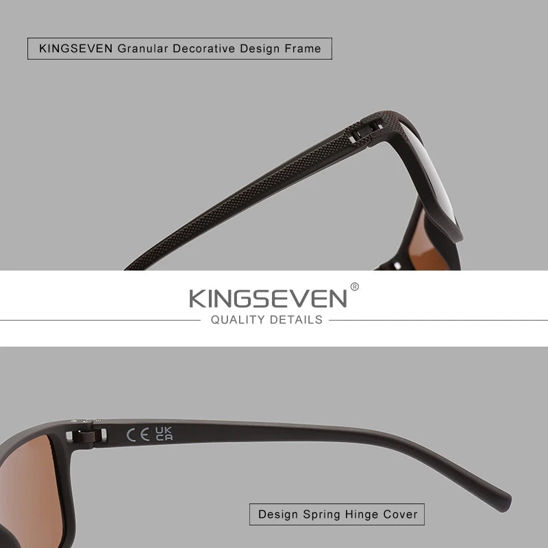 KINGSEVEN  Polarized Classic Square Sunglasses