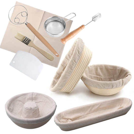 Banneton Set or Bread Tools Optional Natural Rattan Basket