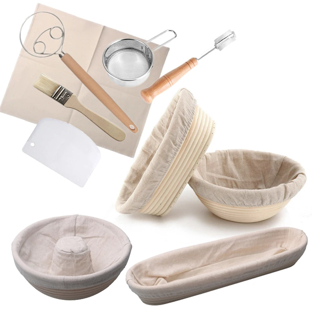 Banneton Set or Bread Tools Optional Natural Rattan Basket