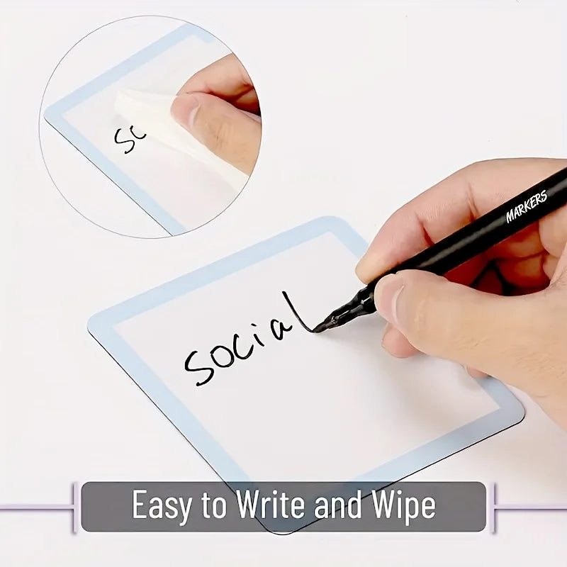 Reusable Magnetic Whiteboard Sticky Notes for Fridge, Whiteboard & Office Organization