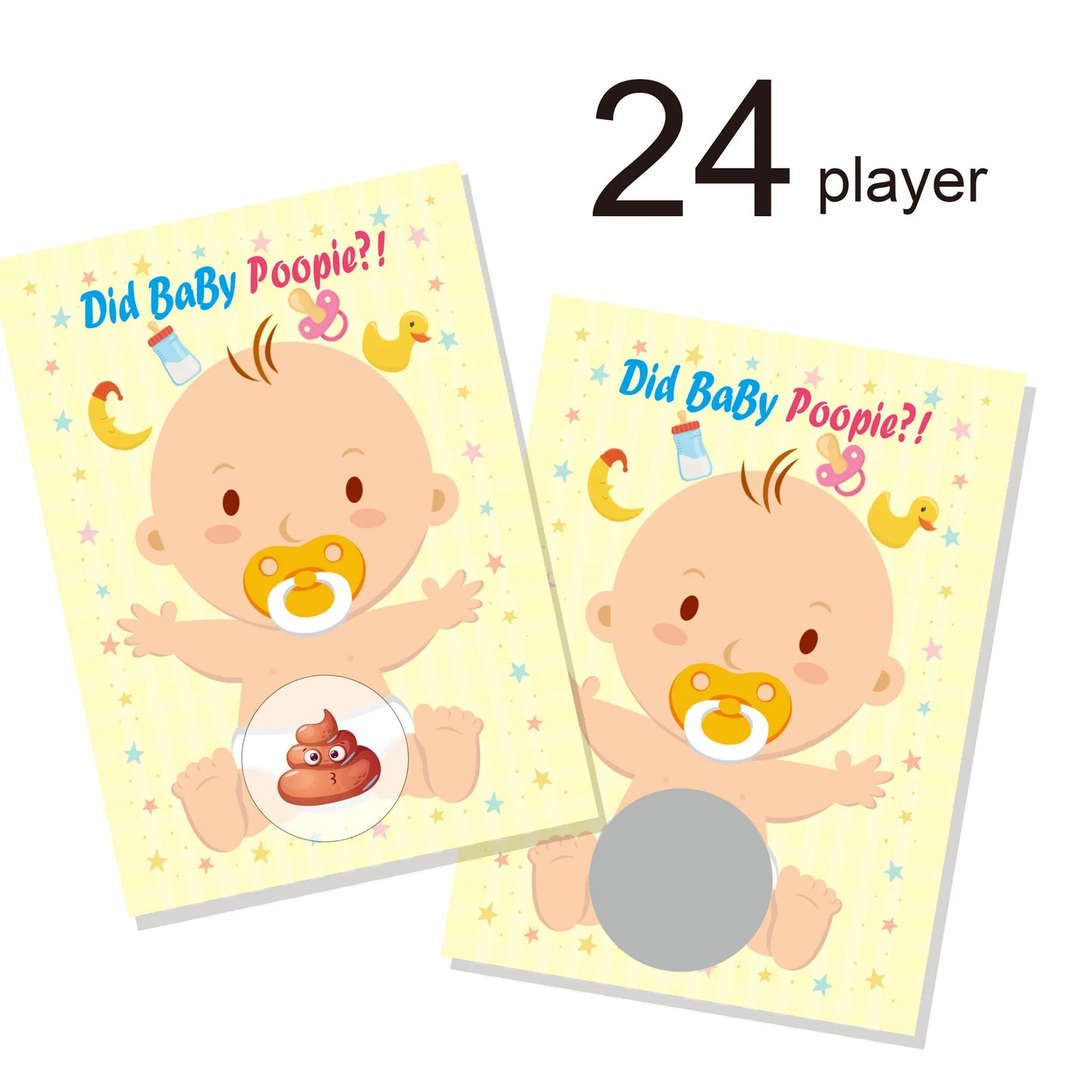 Baby Shower Party Gender Revealing Game Scratch Cards