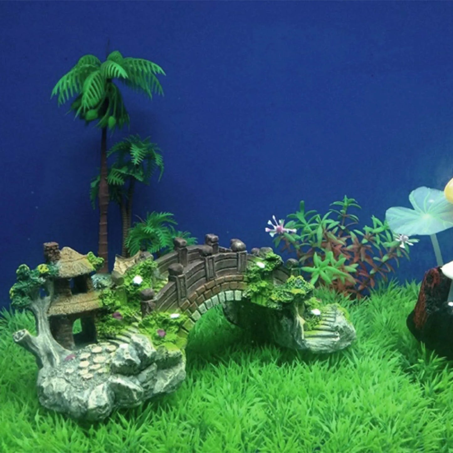 Fish Tank Artificial Bridge Resin Landscape Decoration