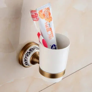 Antique Brushed Solid Brass Bathroom Accessories