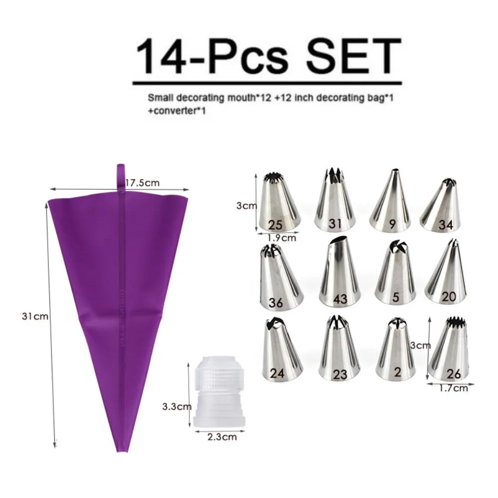 Purple Silicone Pastry Bags