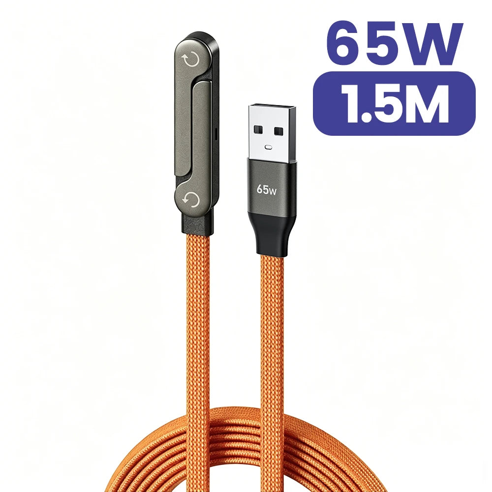 Elough 65W USB-C Fast Charging Cable with Phone Stand