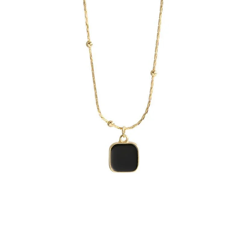Black Square Pendant