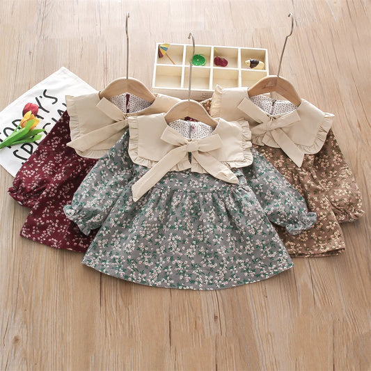 Girls' Dress Long Sleeve Forest Style