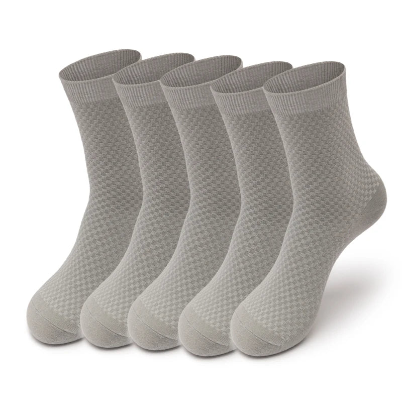 Men’s Bamboo Fiber Business Socks 5 Pairs