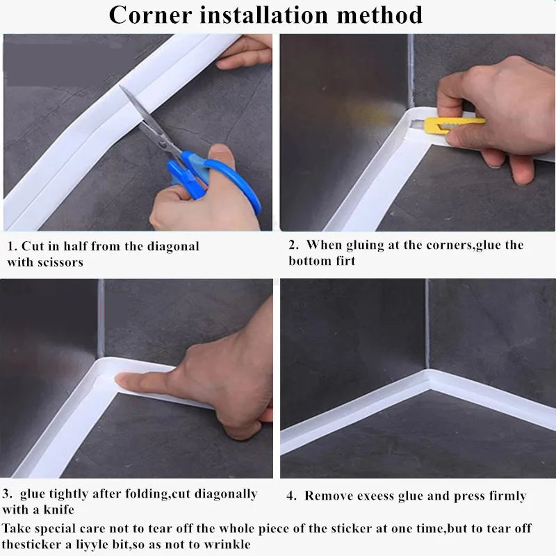 320cm Bathroom Kitchen Self Adhesive Sealing Tape