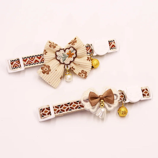 Breakaway Bowknot Cat Collar with Bell