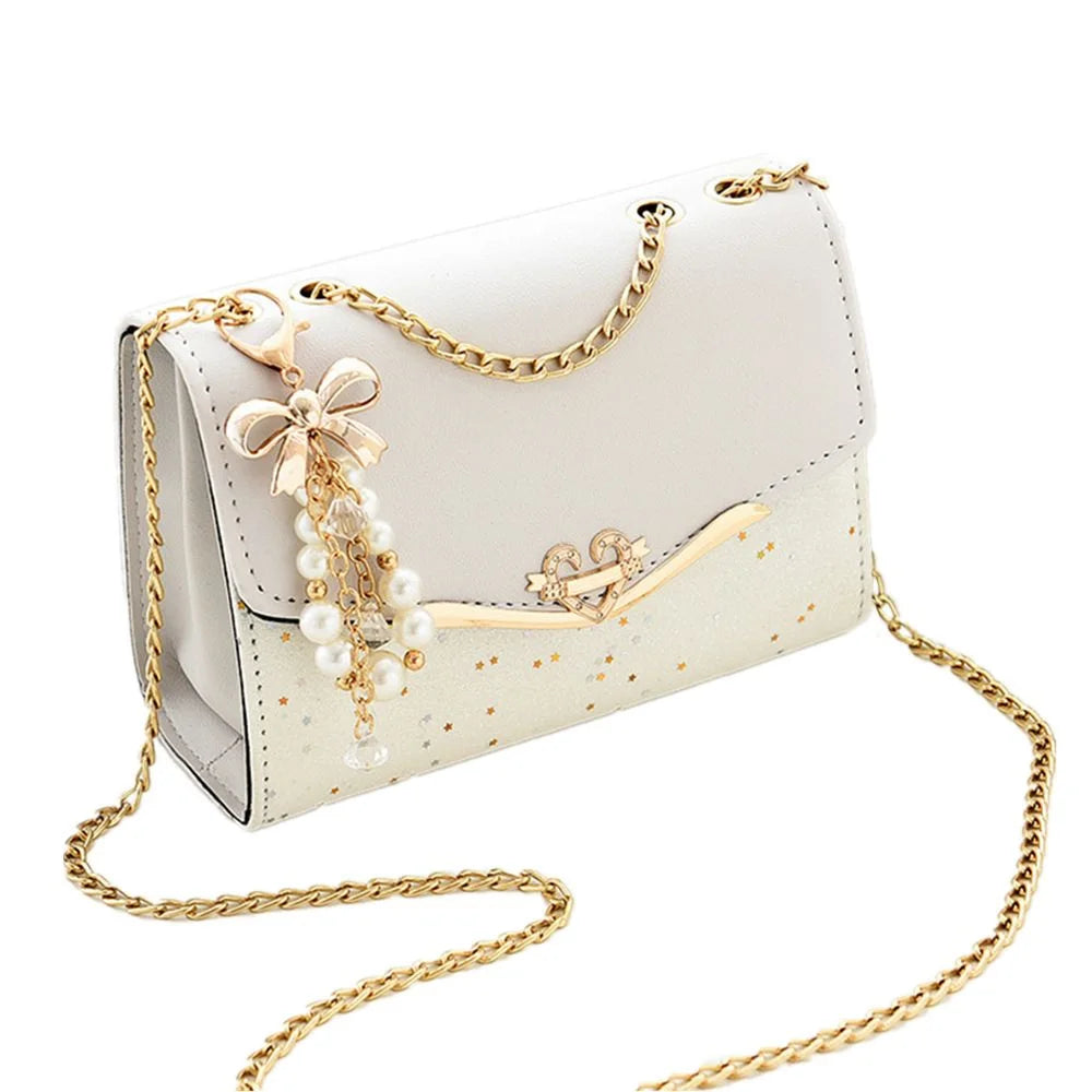 Elegant PU Leather Tassel Crossbody Messenger Bag
