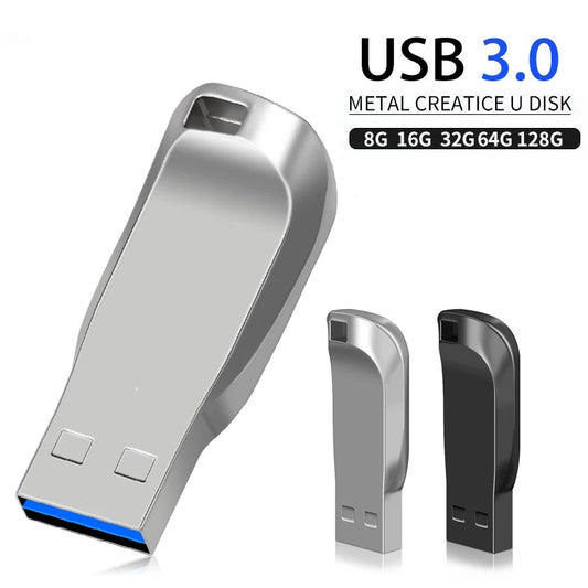 USB 3.0 Metal Flash Drive – High-Speed Waterproof Storage (16GB–128GB)