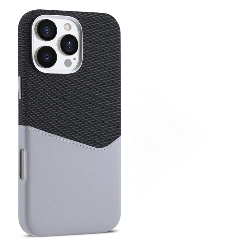 Double Leather Microfiber Magnetic Phone Case For iPhone