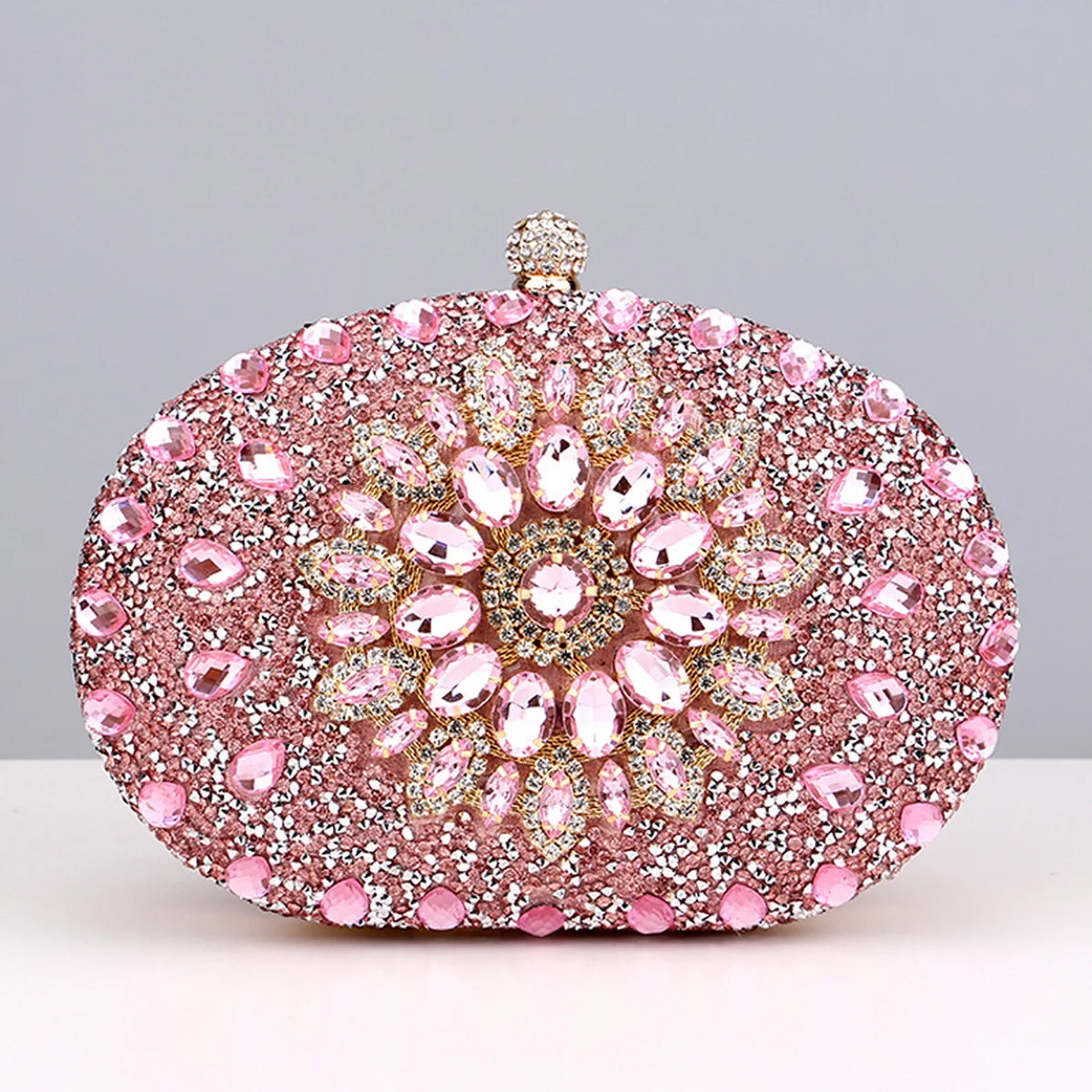 Flower Rhinestones Evening Bag